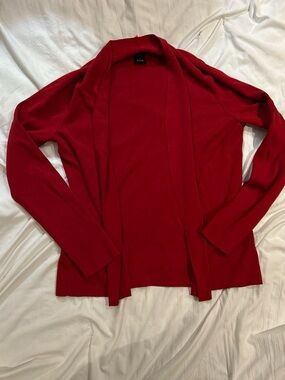 Madison Studio Red Open-Front Women’s Cardigan